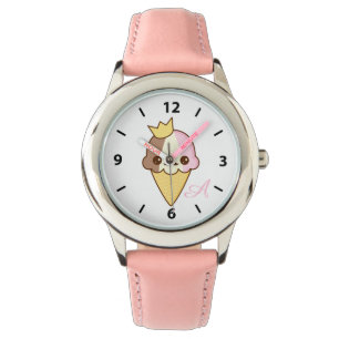 Reloj De Pulsera Kawaii Napolitano Helado Cono