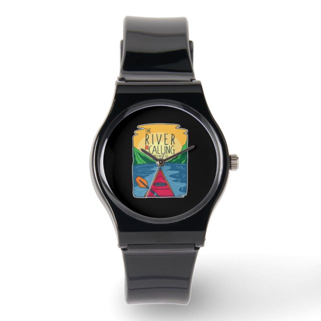 Reloj De Pulsera Kayak - El Río Llama Y Debo Ir (Anverso)