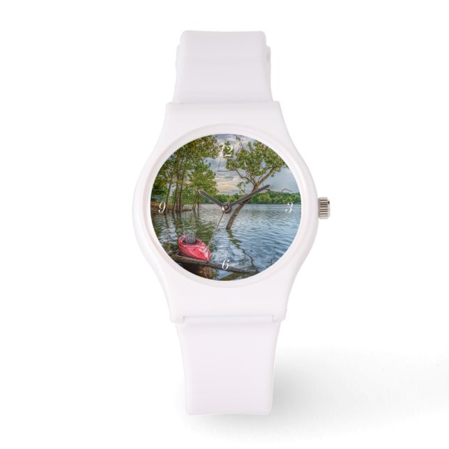 Reloj De Pulsera Kayak flotando en el lago Table Rock (Anverso)