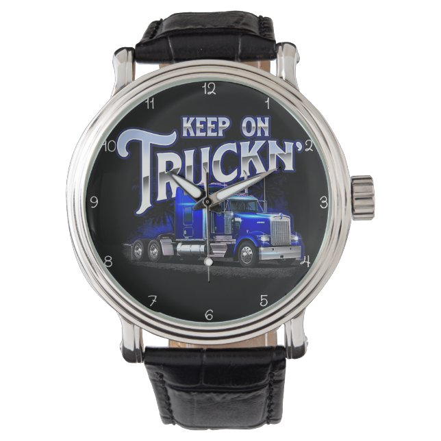 Reloj De Pulsera Keep On Truckin' Blue Rig (Anverso)
