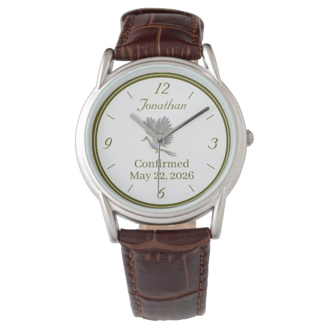 Reloj De Pulsera Keepsake de confirmación personalizada (Anverso)
