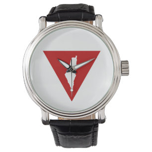 Reloj De Pulsera Keffiyeh del Triángulo Rojo invertido