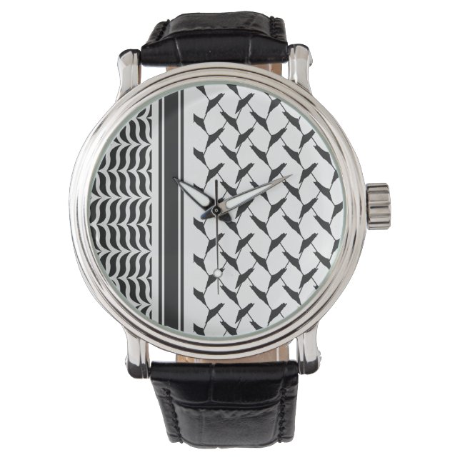 Reloj De Pulsera Keffiyeh palestina (Anverso)