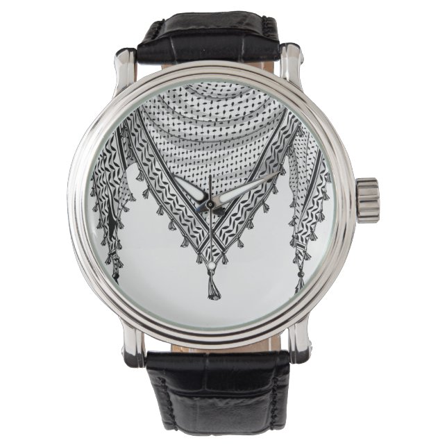 Reloj De Pulsera Keffiyeh palestino Scarf tejido tradicional (Anverso)