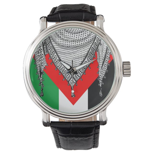Reloj De Pulsera Keffiyeh palestino Scarf tejido tradicional (Anverso)
