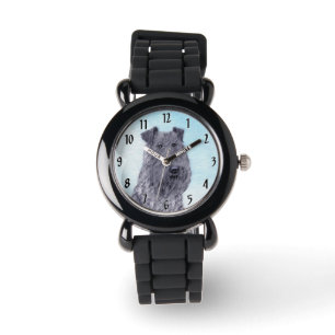 Reloj De Pulsera Kerry Blue Terrier Pintura Cute Original Perro Art
