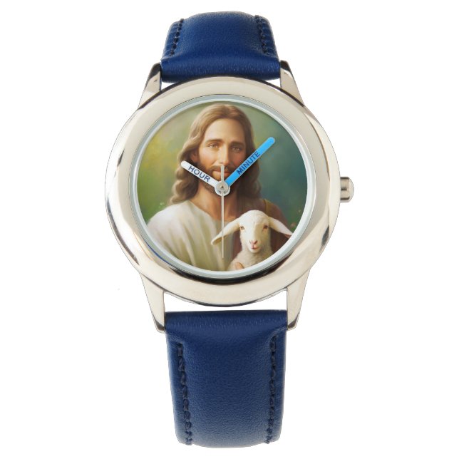 Reloj De Pulsera Kids Classic Leather Watch Jesus (Anverso)