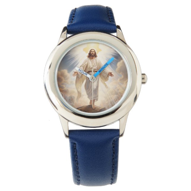 Reloj De Pulsera Kids Classic Leather Watch Jesus (Anverso)