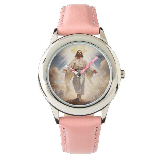 Reloj De Pulsera Kids Classic Leather Watch Jesus (Anverso)