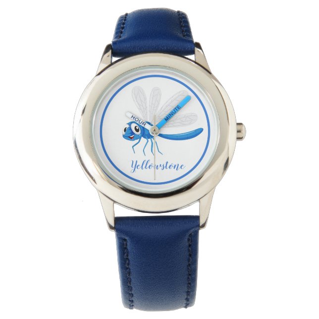 Reloj De Pulsera Kids Leather Watch Yellowstone Dragonfly (Anverso)