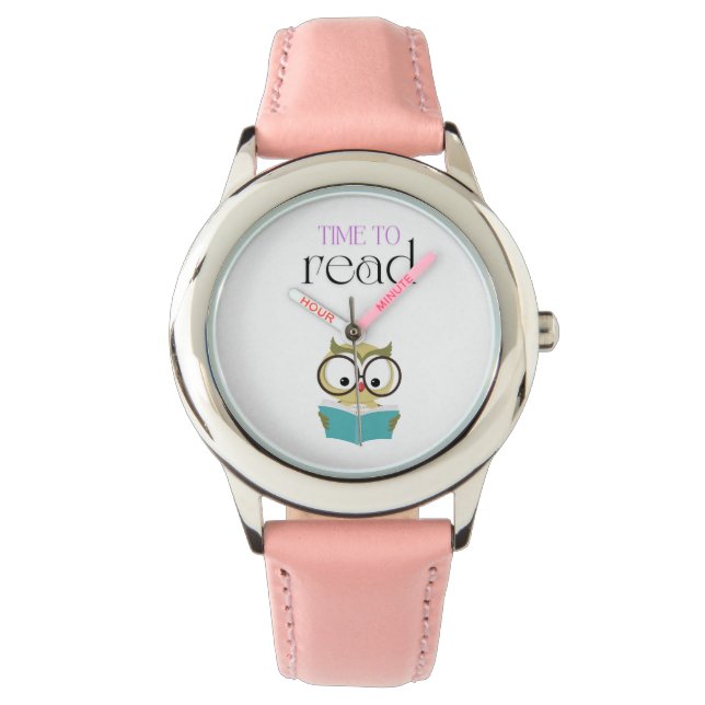 Reloj De Pulsera Kinderuhr mit Eule - "Time to Read"  (Anverso)