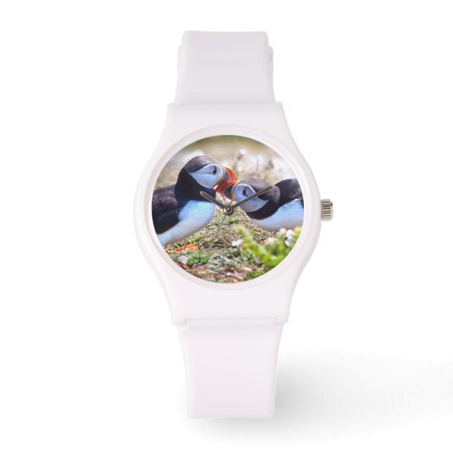 Reloj De Pulsera Kissing Puffins Watch (Anverso)