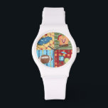 Reloj De Pulsera Kit de coches, Jersey, fútbol y tambores<br><div class="desc">¿Qué tienen en común un auto,  fútbol,  camiseta y un kit de tambores? Cada uno aparece en esta gran edición de Megan Meagher. Este sería un regalo increíble para un niño o adulto que todavía es un niño en el corazón. ¡Pida una copia hoy!</div>