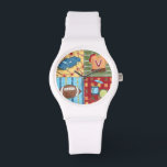 Reloj De Pulsera Kit de coches, Jersey, fútbol y tambores<br><div class="desc">¿Qué tienen en común un auto,  fútbol,  camiseta y un kit de tambores? Cada uno aparece en esta gran edición de Megan Meagher. Este sería un regalo increíble para un niño o adulto que todavía es un niño en el corazón. ¡Pida una copia hoy!</div>