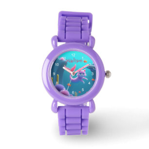 Reloj De Pulsera Kitten de sirena rosada