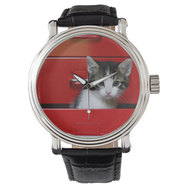 Reloj De Pulsera Kitten Peeking (Anverso)