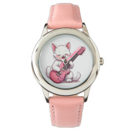 Reloj De Pulsera Kitten Playing Guitar