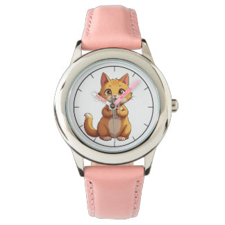 Reloj De Pulsera Kitten Playing Guitar