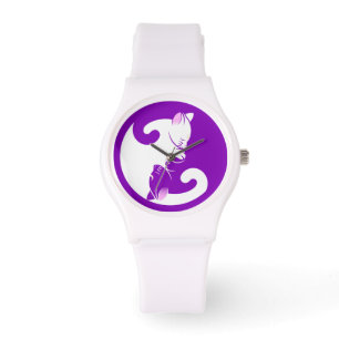 Reloj De Pulsera kitten yin yang watch