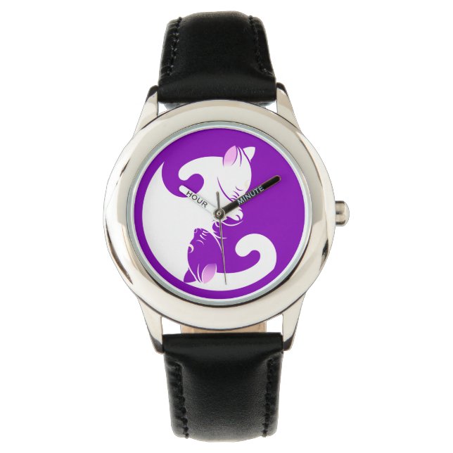 Reloj De Pulsera kitten yin yang watch (Anverso)