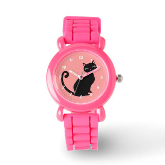Reloj De Pulsera Kitteve Lurve - fondo de color negro Personalizado