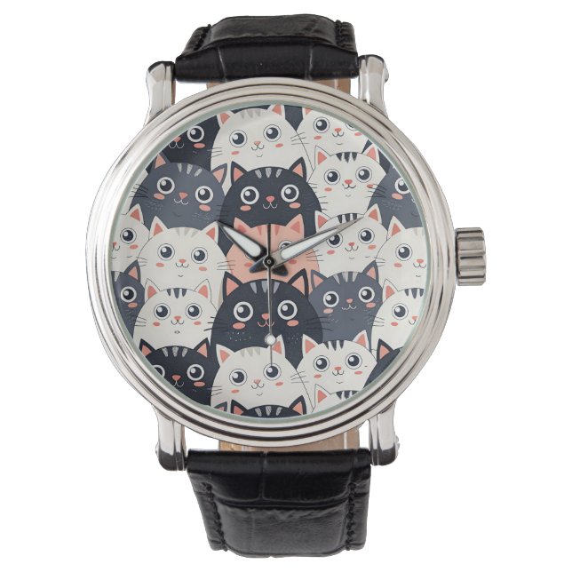 Reloj De Pulsera Kitty Kat Kaleidoscope (Anverso)