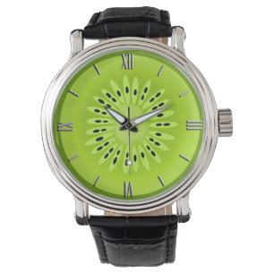 Reloj De Pulsera Kiwi Estilizado Rebanado De Frutas