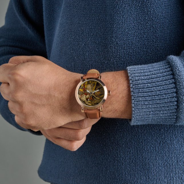Reloj De Pulsera Knight en la cosecha de caballos | (Muñeca)