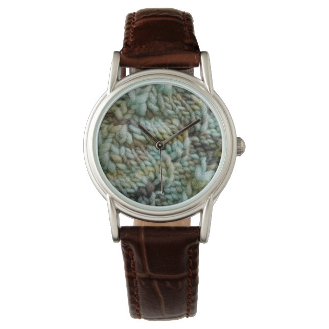 Reloj De Pulsera Knit Malabrigo Yarn Texture Crafts (Anverso)
