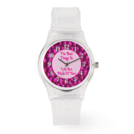 Reloj De Pulsera Knit Pink Crochet Pattern Crafty Love Yarn