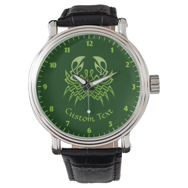 Reloj De Pulsera Knot celta de cangrejo verde (Anverso)