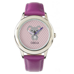 Reloj De Pulsera Koala Morple Kids Nombre Personalizado