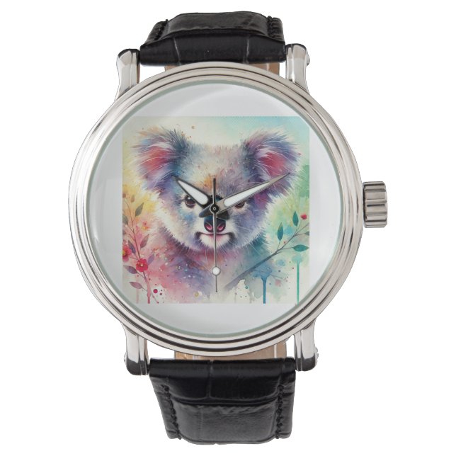 Reloj De Pulsera Koala Serenity 010924AREF109 - Watercolor (Anverso)