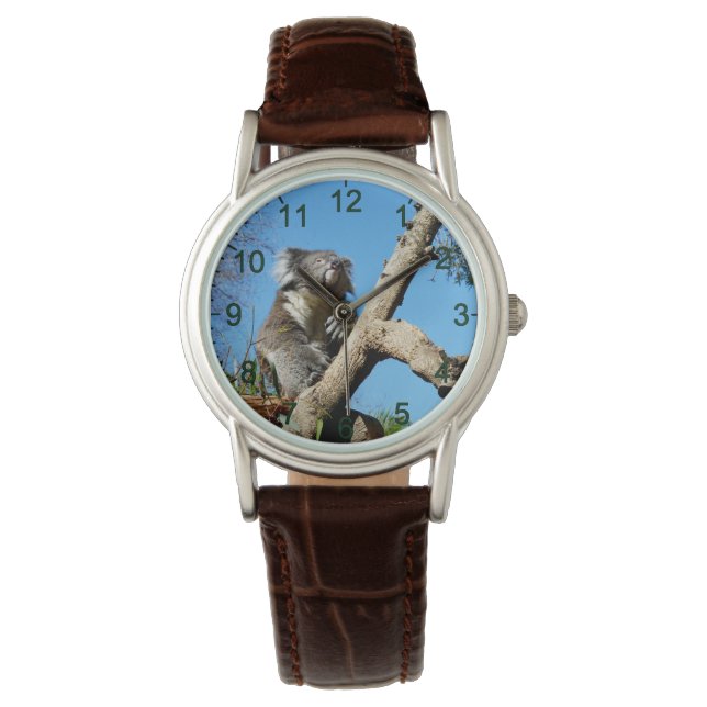 Reloj De Pulsera Koala Tiene Tiempo Para Reflexionar Sobre La Vida, (Anverso)