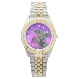 Reloj De Pulsera Koala y Orquídeas