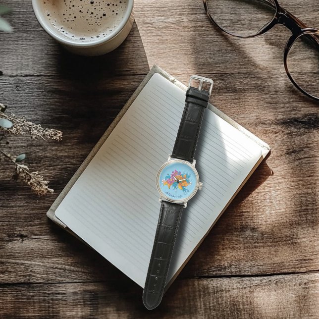 Reloj De Pulsera Koi Fish Lotus Cherry Blossoms (Subido por el creador)