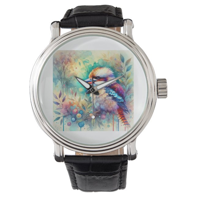Reloj De Pulsera Kookaburra in Watercolor 040724AREF111 - Watercolo (Anverso)