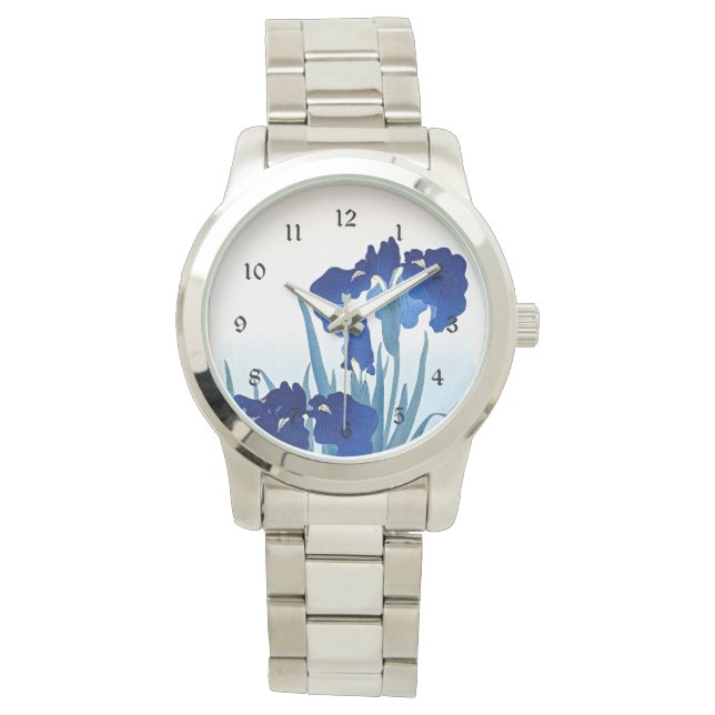 Reloj De Pulsera Koson - Iris Flores, pintura de arte fino (Anverso)