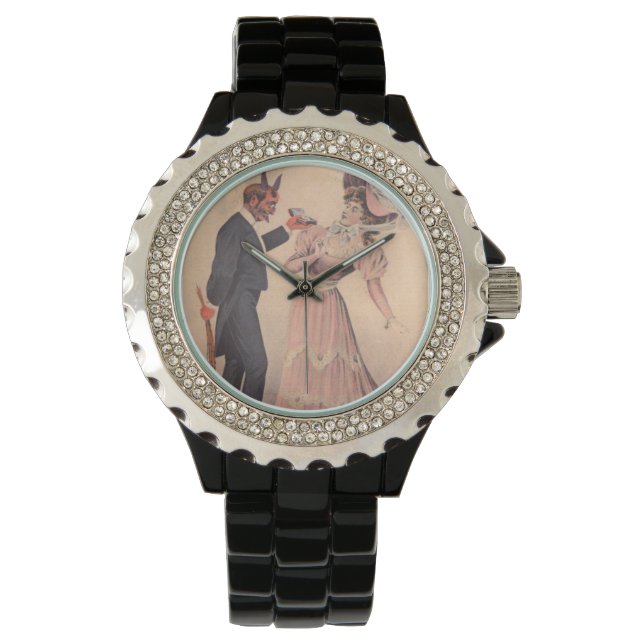 Reloj De Pulsera Krampus proponiendo matrimonio a una mujer (Anverso)
