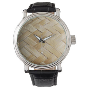 Reloj De Pulsera Kratip Thai Lao Isan Cesta de Arroz de Bamboo