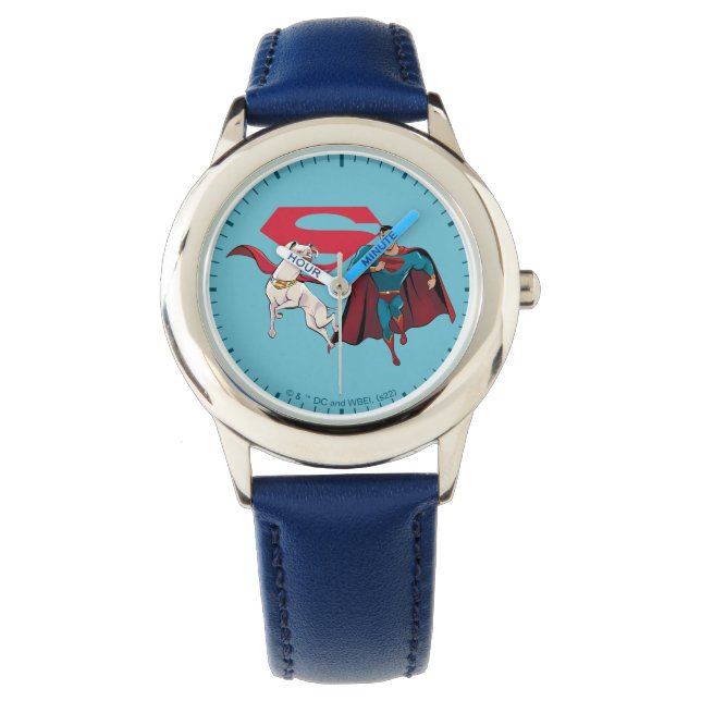 Reloj De Pulsera Krypto y Superman (Anverso)