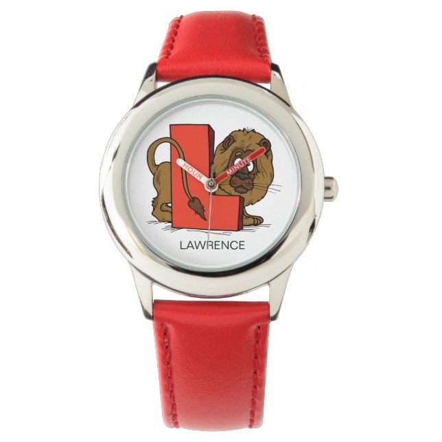 Reloj De Pulsera L es para ___ nombre personalizado de niño (Anverso)