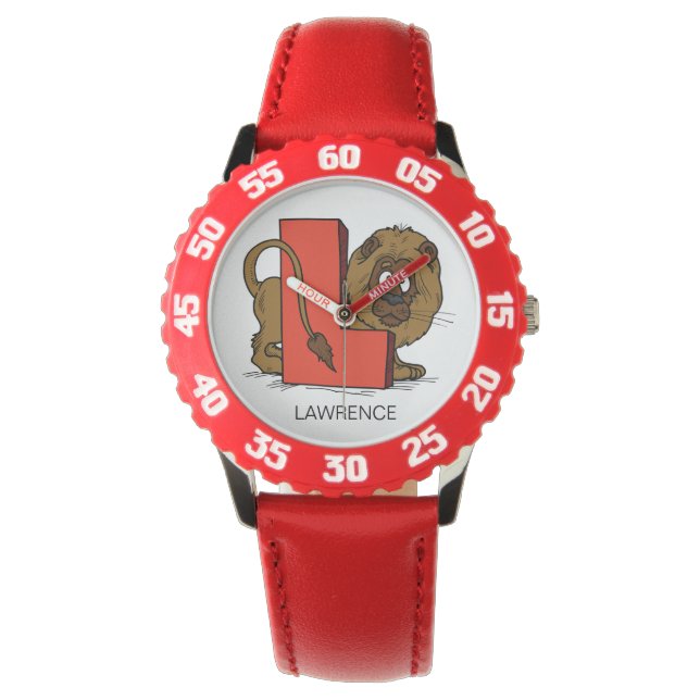 Reloj De Pulsera L es para ___ nombre personalizado de niño (Anverso)