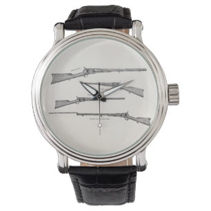 Reloj De Pulsera La antigüedad de la escopeta de los 1800s del