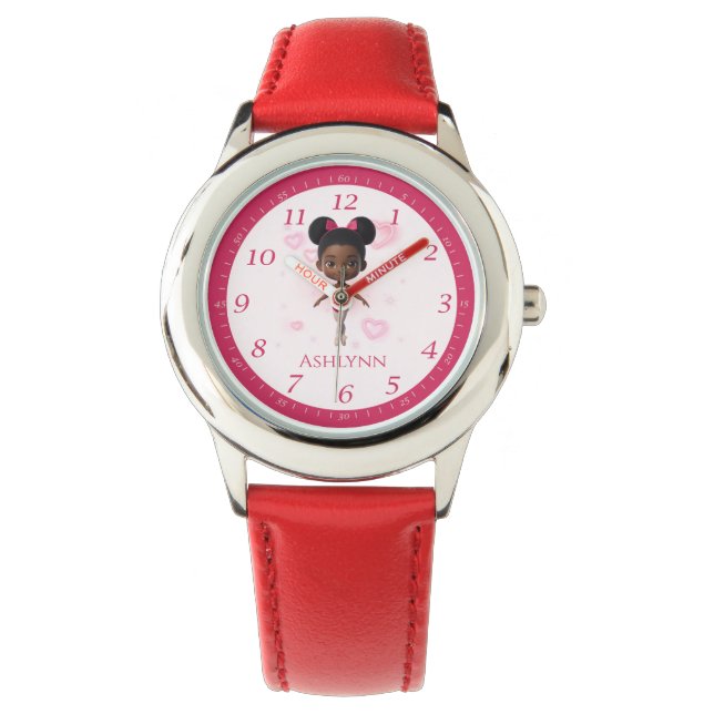 Reloj De Pulsera La bailarina roja personalizada aprende a contar e (Anverso)