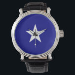 Reloj De Pulsera La Bandera Azul Bonnie<br><div class="desc">Representación de La Bandera Azul Bonnie,  la bandera no oficial de los Estados Confederados de América</div>