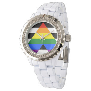 Reloj De Pulsera La bandera de aliado heterosexual de SlipperyJoe c