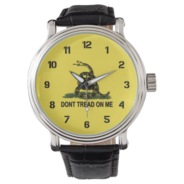 Reloj De Pulsera La Bandera De Gadsden No Me Golpea (Anverso)