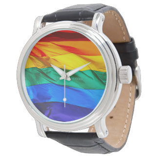 Reloj De Pulsera La bandera del orgullo gay de SlipperyJoe's ondean