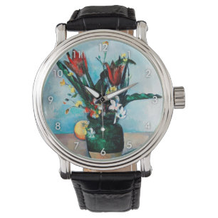 Reloj De Pulsera La base de los tulipanes, Paul Cezanne